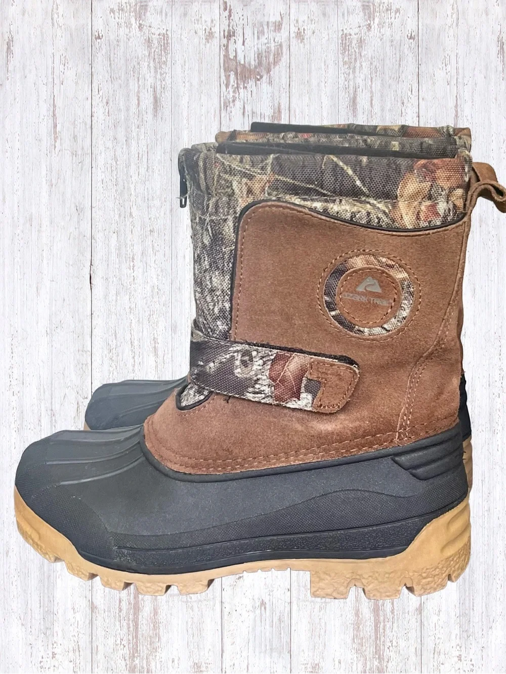 Ozark Trail Winter Pak Camouflage Kids Snow Boots Unisex Size 2